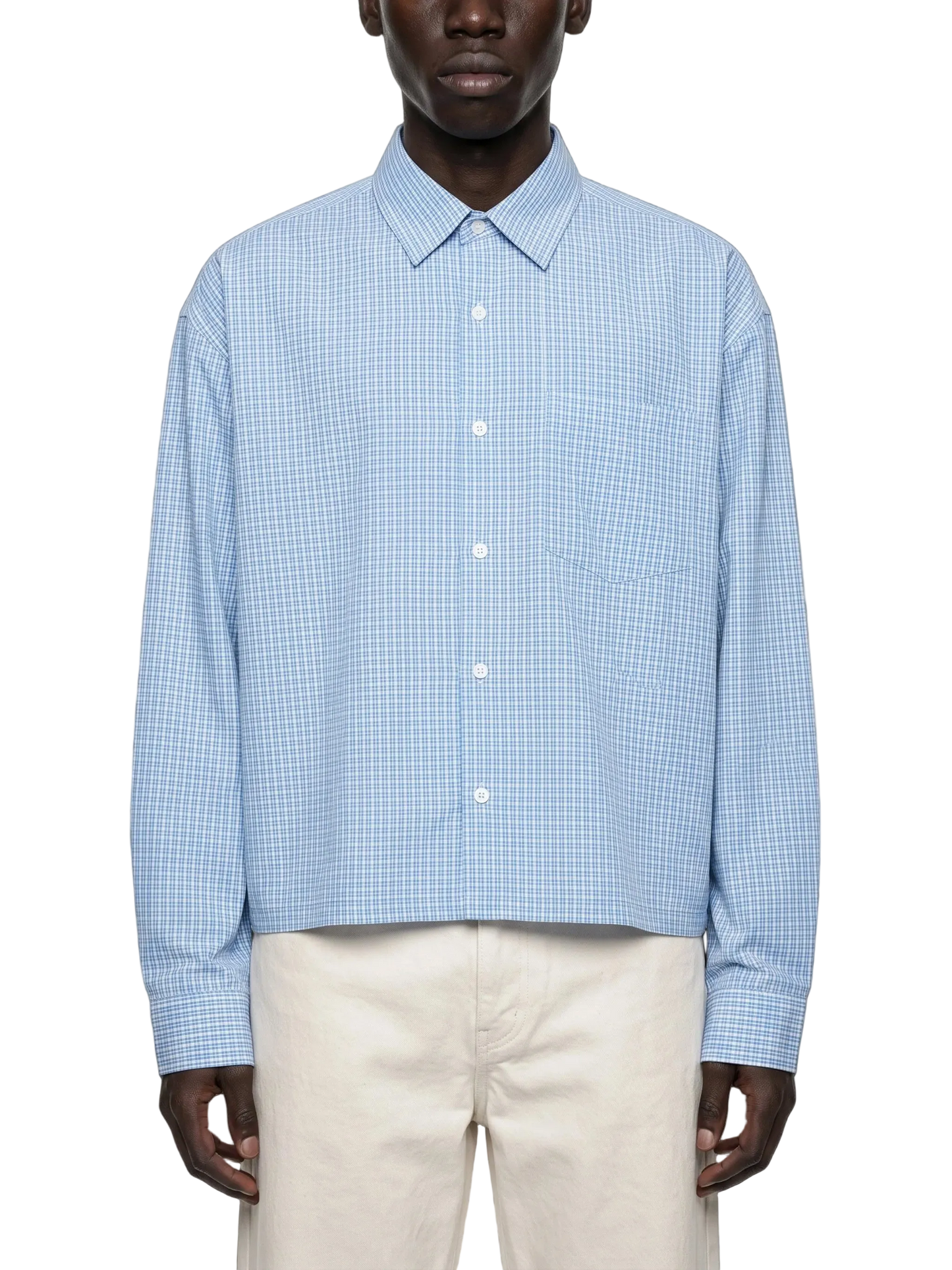 Unisex Boxy Plaid Long Sleeve Shirt